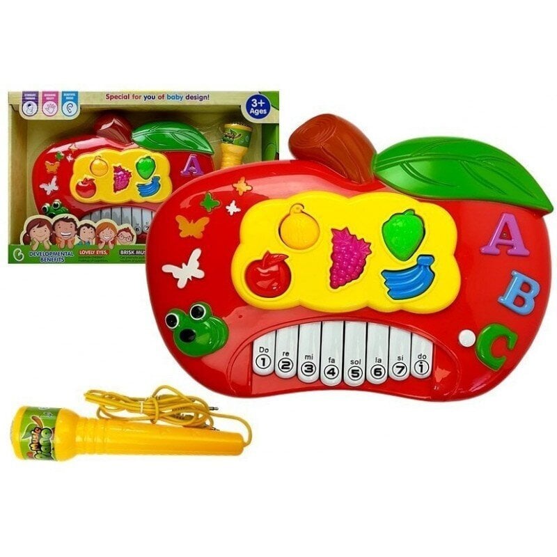 Interaktyvus pianinas vaikams Obuoliukas цена и информация | Lavinamieji žaislai | pigu.lt