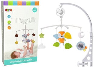 Lean toys Мобильная карусель с плюшевыми лисичками для детской кроватки цена и информация | Игрушки для малышей | pigu.lt
