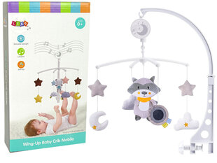 Kūdikių mobili lovytės karuselė pilkos spalvos Lean toys kaina ir informacija | Žaislai kūdikiams | pigu.lt