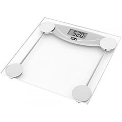 Цифровые весы для ванной EDM Стеклянный Чёрный 180 kg (26 x 26 x 2 cm) цена и информация | Весы (бытовые) | pigu.lt