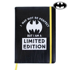 Užrašų knygelė su skirtuku Batman A5, juoda kaina ir informacija | Sąsiuviniai ir popieriaus prekės | pigu.lt