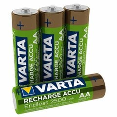 Įkraunamos baterijos Varta Endless AA (4 vnt.)  цена и информация | Батарейки | pigu.lt
