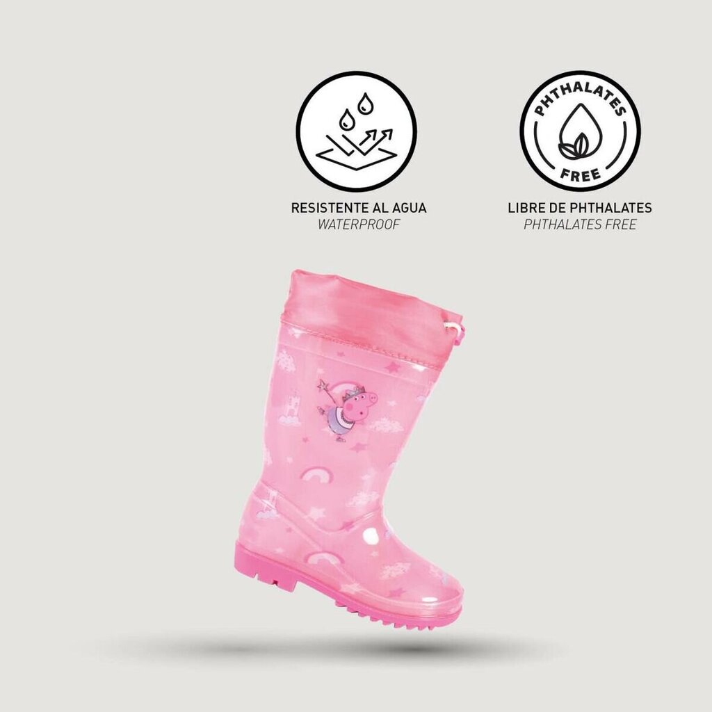 Guminiai batai mergaitėms Peppa Pig, rožiniai kaina ir informacija | Guminiai batai vaikams | pigu.lt