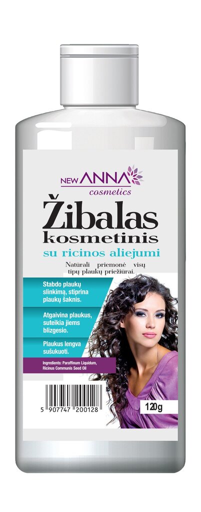 Kosmetinis žibalas plaukams su ricinos aliejumi Anna 120 g kaina ir informacija | Priemonės plaukų stiprinimui | pigu.lt