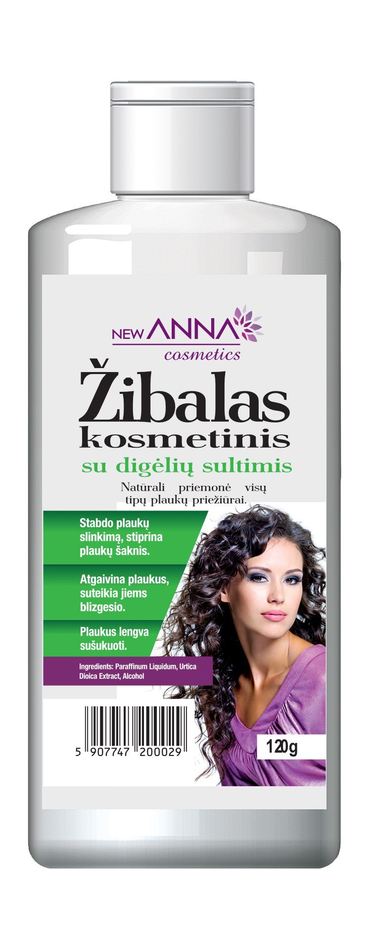 Kosmetinis žibalas plaukams su dilgėlių sultimis Anna 120 g