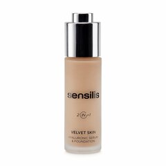 Skystas makiažo pagrindas Sensilis Velvet Skin 04-Noisette Serumas 30 ml kaina ir informacija | Makiažo pagrindai, pudros | pigu.lt