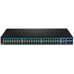 Переключатель Trendnet TPE-5048WS Gigabit Ethernet, чёрный цена и информация | Коммутаторы (Switch) | pigu.lt