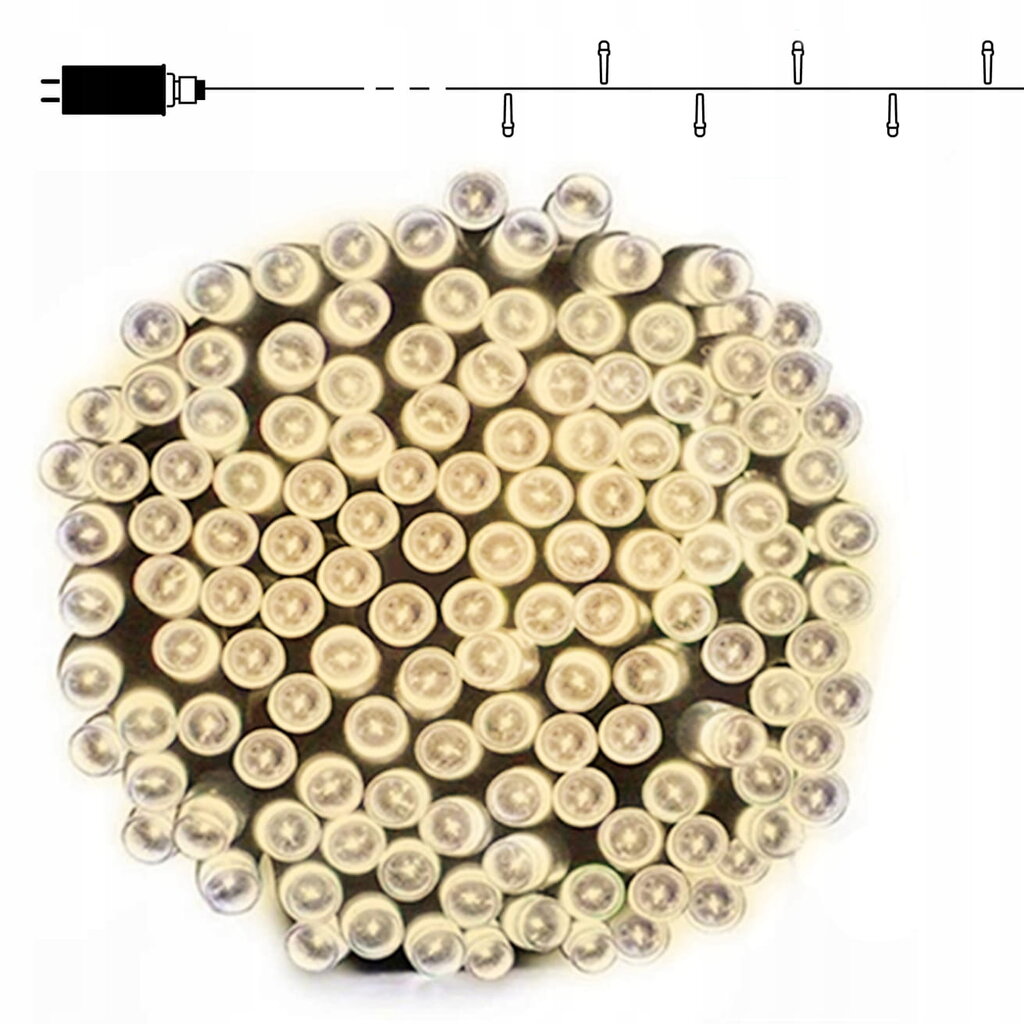 400 LED Lauko Girlianda, šiltai balta kaina ir informacija | Girliandos | pigu.lt