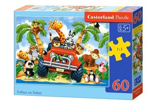 Dėlionė Castorland Softies on Safari, 60 dalių kaina ir informacija | Dėlionės (puzzle) | pigu.lt