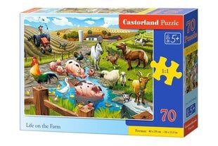 Dėlionė Castorland Life on the Farm, 70 dalių kaina ir informacija | Dėlionės (puzzle) | pigu.lt