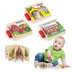 Деревянная детская книжка, 1 шт. цена и информация | Игрушки для малышей | pigu.lt