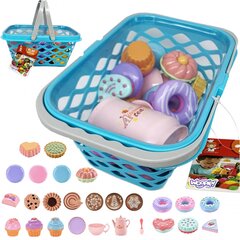 Žaislinis pirkinių krepšelis su saldumynais, 26 dalys kaina ir informacija | Žaislai mergaitėms | pigu.lt
