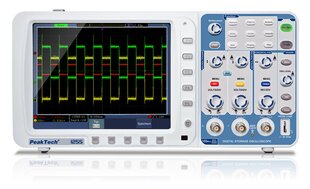 PeakTech® P 1255 100 MHz/2CH, 2 GS/s, Skaitmeninės saugyklos osciloskopas kaina ir informacija | Mechaniniai įrankiai | pigu.lt