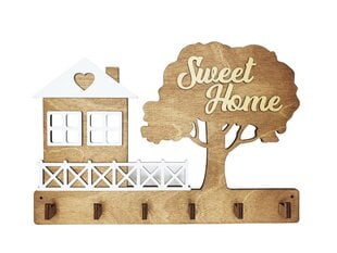 Medinis raktų laikiklis Sweet home kaina ir informacija | Interjero detalės | pigu.lt