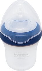 Mother-K Силиконовая бутылочка для кормления, 180 мл синяя цена и информация | Бутылочки и аксессуары | pigu.lt
