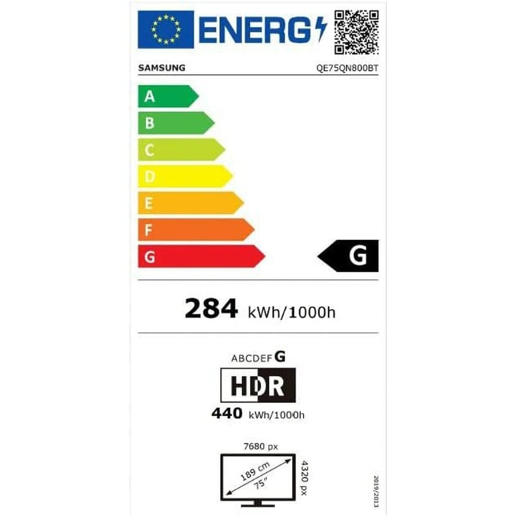 Samsung 75QN800B цена и информация | Televizoriai | pigu.lt