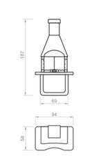 Lauko betoninė kepsninė SPRING tamsiai pilka + balta kaina ir informacija | Kepsninės, griliai | pigu.lt