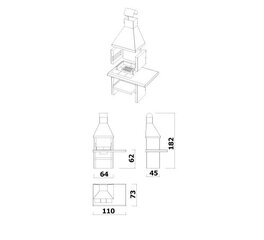 Lauko betoninė kepsninė VARIANT KOMBI + VARINIS STOGAS kaina ir informacija | Kepsninės, griliai | pigu.lt