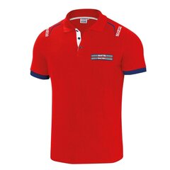 Поло с коротким рукавом мужское Sparco Martini Racing, красное цена и информация | Мужские футболки | pigu.lt