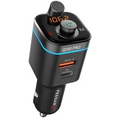 FM-трансмиттер Feegar, Q200 PRO, microSD. MP3, USB-C, 12-24 В цена и информация | FM-модуляторы | pigu.lt