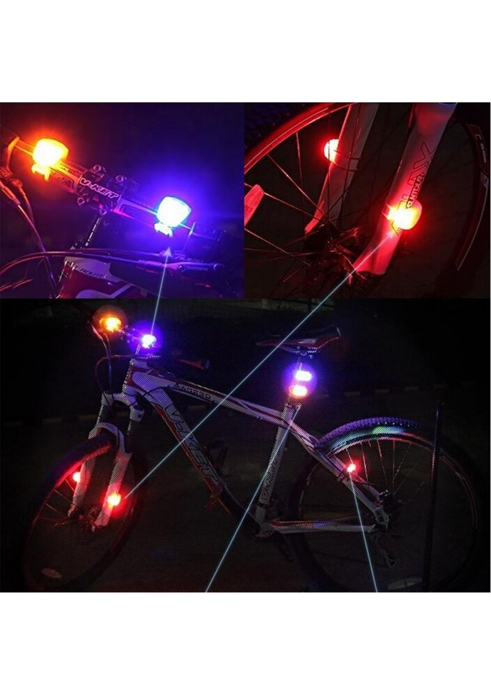 LED žibintai dviračiui HJ008-2 kaina ir informacija | Žibintai ir atšvaitai dviračiams | pigu.lt