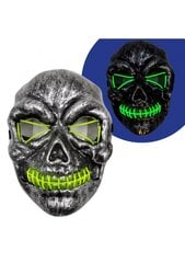 LED šviečianti veido "Kaukolės" kaukė kaina ir informacija | Karnavaliniai kostiumai | pigu.lt