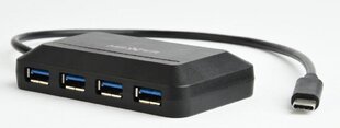 Gembird USB 3.1 Тип C ACT-HUB3C-4P цена и информация | Адаптеры, USB-разветвители | pigu.lt