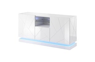 TV staliukas Cama Meble QIU 2D1K, 150x41,5x75 cm, baltas цена и информация | Комоды | pigu.lt