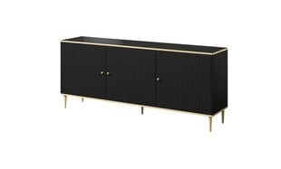 Komoda Cama Meble Glamour, 180x40x75,5 cm, juoda/auksinė цена и информация | Комоды | pigu.lt