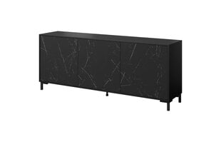 Komoda Cama Meble Marmo 3D, 200x45x80,5 cm, juoda цена и информация | Комоды | pigu.lt