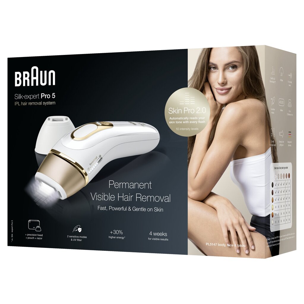 Braun Silk-expert Pro 5 IPL PL5147 kaina ir informacija | Epiliatoriai | pigu.lt