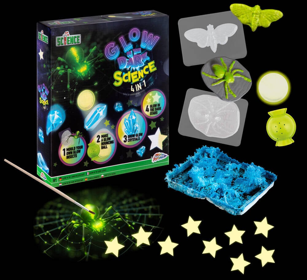 Mokslininko rinkinys 4in1 Glow in the Dark kaina ir informacija | Lavinamieji žaislai | pigu.lt