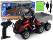 Lean toys Keturratis su priekaba 1:10 Off-Road Red 2.4G kaina ir informacija | Žaislai berniukams | pigu.lt