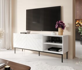 TV staliukas Cama Meble Abeto, 150x42x60 cm, balta kaina ir informacija | TV staliukai | pigu.lt