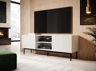 TV staliukas Cama Meble Pafos, 150x40x60 cm, balta kaina ir informacija | TV staliukai | pigu.lt