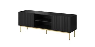 TV staliukas Cama Meble Pafos, 150x40x60 cm, juoda kaina ir informacija | TV staliukai | pigu.lt