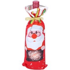 Kalėdinis dovanų maišelis buteliui Kalėdų senelis kaina ir informacija | Dovanų pakavimo priemonės | pigu.lt