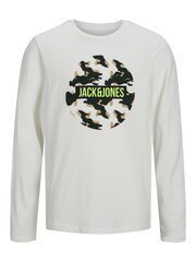 Jack & Jones marškinėliai berniukams 12213335, balti kaina ir informacija | Marškinėliai berniukams | pigu.lt