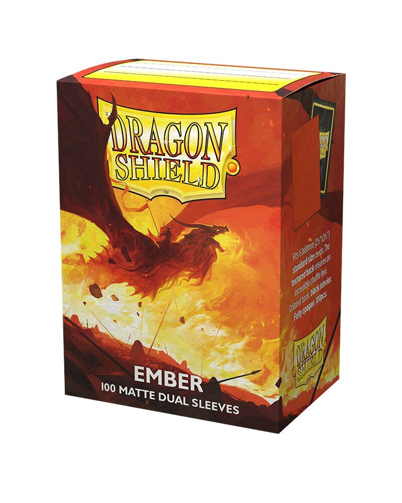 „Dragon Shield“ standartinės matinės dvigubos įmautės – Ember, 100 vnt цена и информация | Stalo žaidimai, galvosūkiai | pigu.lt