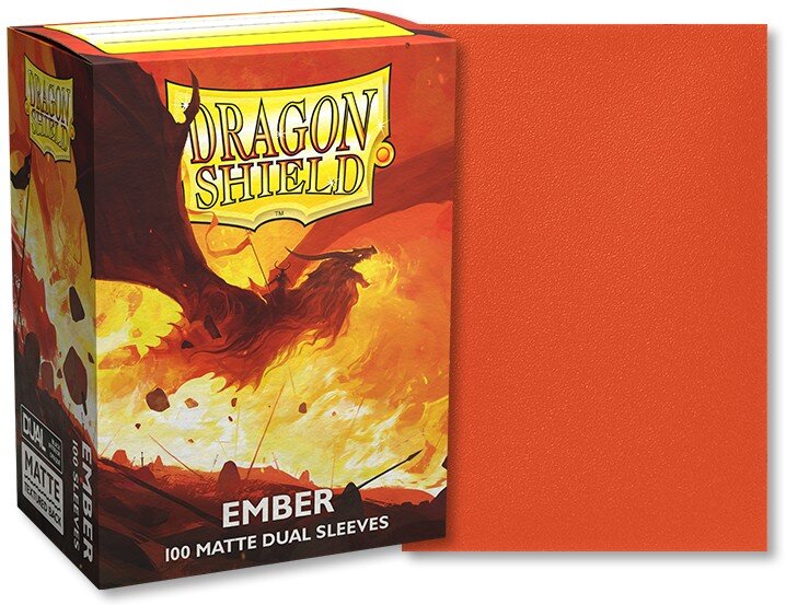 „Dragon Shield“ standartinės matinės dvigubos įmautės – Ember, 100 vnt kaina ir informacija | Stalo žaidimai, galvosūkiai | pigu.lt