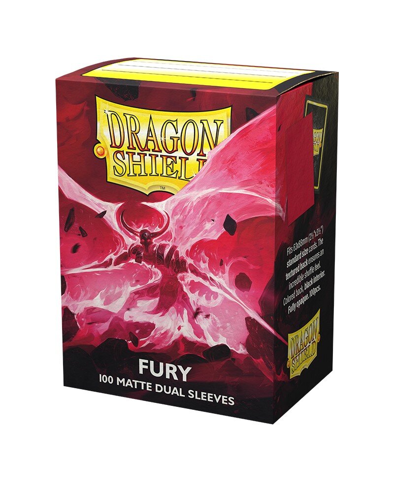 „Dragon Shield“ standartinės matinės dvigubos įmautės – Fury, 100 vnt kaina ir informacija | Stalo žaidimai, galvosūkiai | pigu.lt