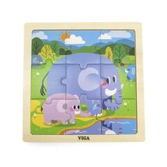 VIGA Handy Wooden Puzzle  9 цена и информация | Развивающие игрушки | pigu.lt