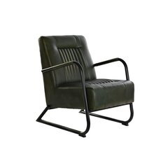 Сиденье DKD Home Decor Чёрный Металл Кожа Зеленый (62 x 82 x 84 cm) цена и информация | Кресла в гостиную | pigu.lt