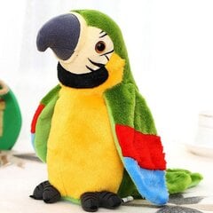 Интерактивный попугай, воспроизводящий звуки, 16 см. цена и информация | Мягкие игрушки | pigu.lt