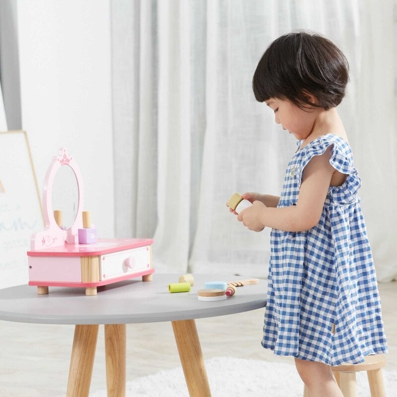 Medinis kosmetinis staliukas Viga kaina ir informacija | Žaislai mergaitėms | pigu.lt
