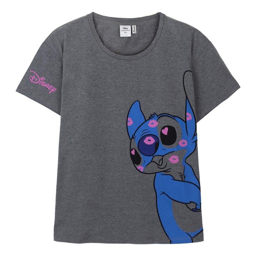 Marškinėliai moterims Stitch, pilki цена и информация | Marškinėliai moterims | pigu.lt
