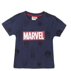 Футболка для девочек и мальчиков Marvel, голубой цвет цена и информация | Рубашки для девочек | pigu.lt