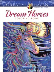 Creative Haven Dream Horses Coloring Book цена и информация | Самоучители | pigu.lt