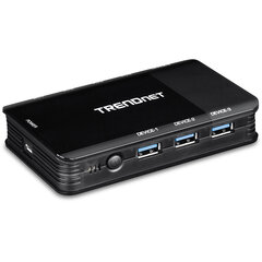 Переключатель Trendnet TK-U404 USB, чёрный цена и информация | Коммутаторы (Switch) | pigu.lt