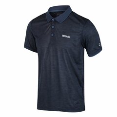Мужская рубашка поло с коротким рукавом Regatta Remex II Черный 100 % полиэстер цена и информация | Мужские футболки | pigu.lt